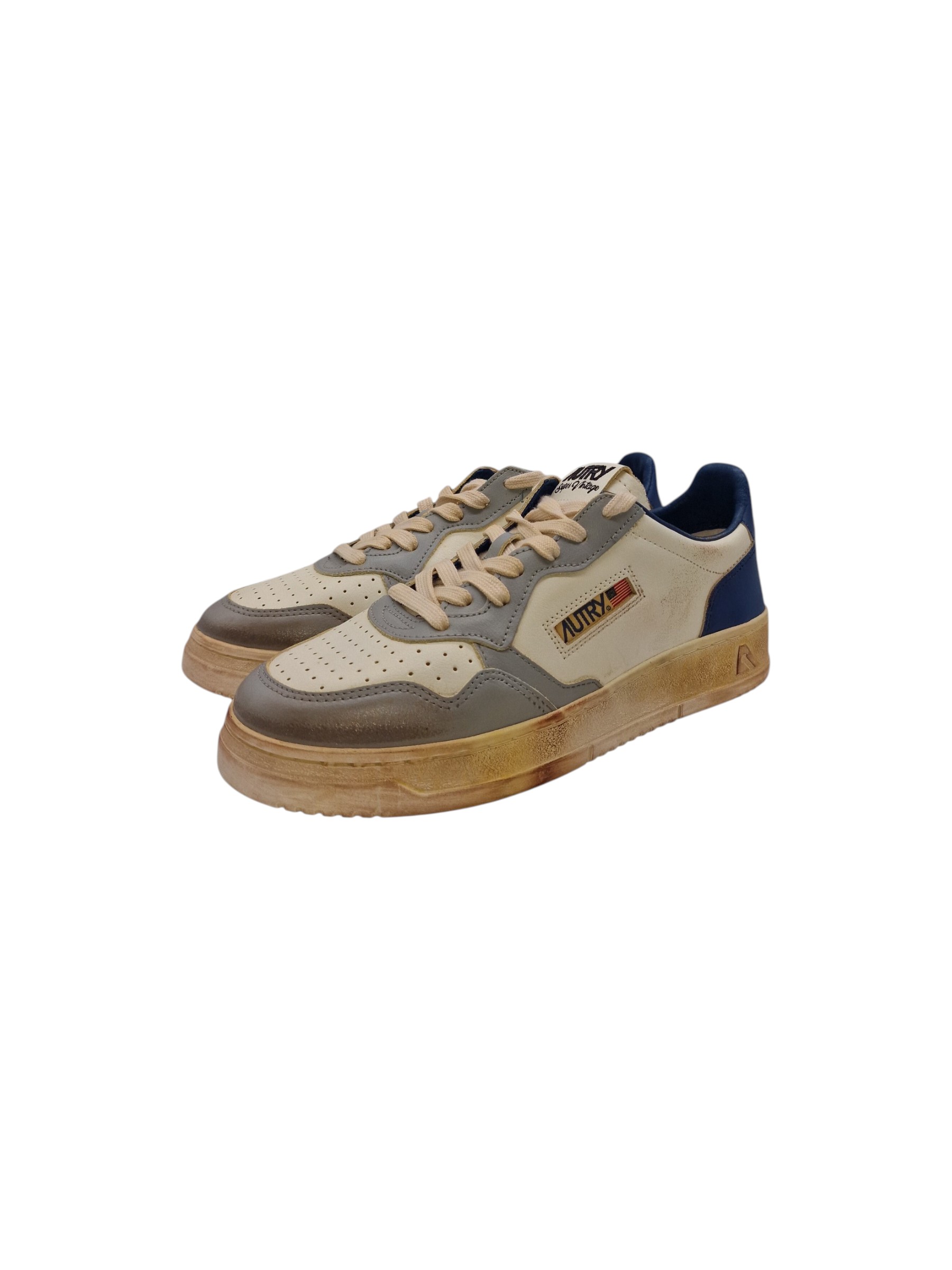 Autry Super Vintage - Sneakers uomo in pelle effetto vintage - 41