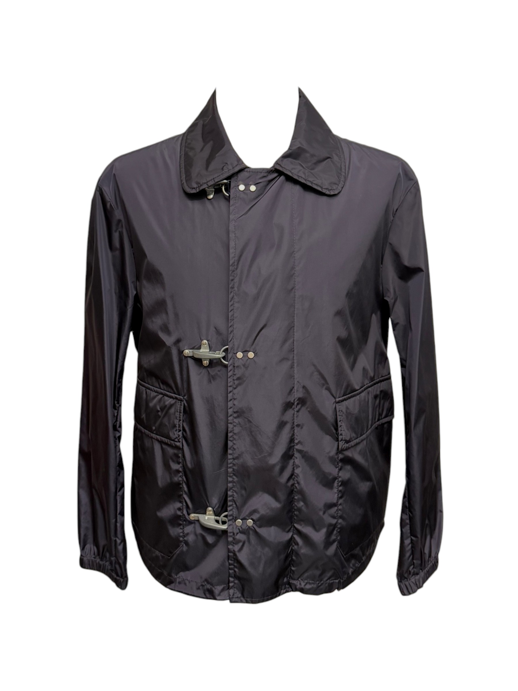 Fay - Giubbino leggero blu uomo con ganci - M