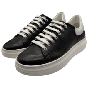 Franco Fedele - Sneakers uomo in pelle blu scuro