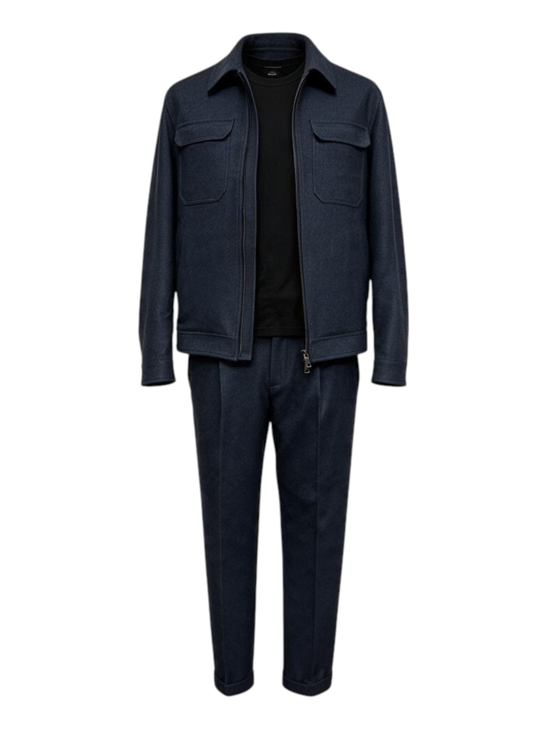 Raphael – Abito uomo giacca overshirt con pantalone blu
