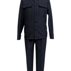 Raphael - Abito uomo giacca overshirt con bottoni e pantalone blu