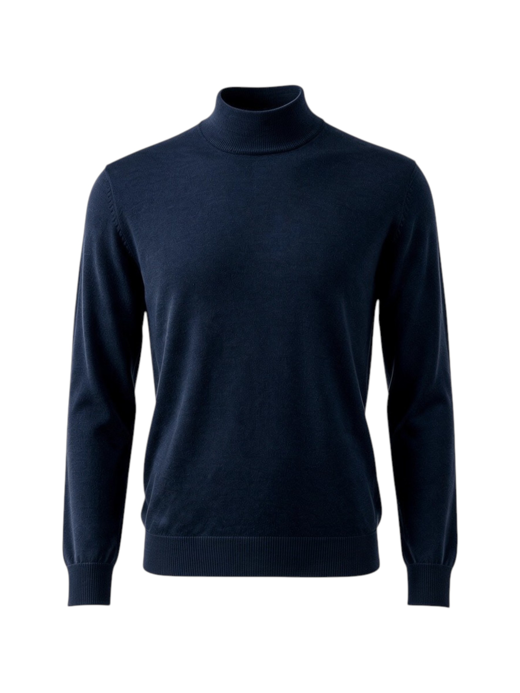 Gran Sasso – Lupetto uomo in Lana Merinos Extrafine blu melange