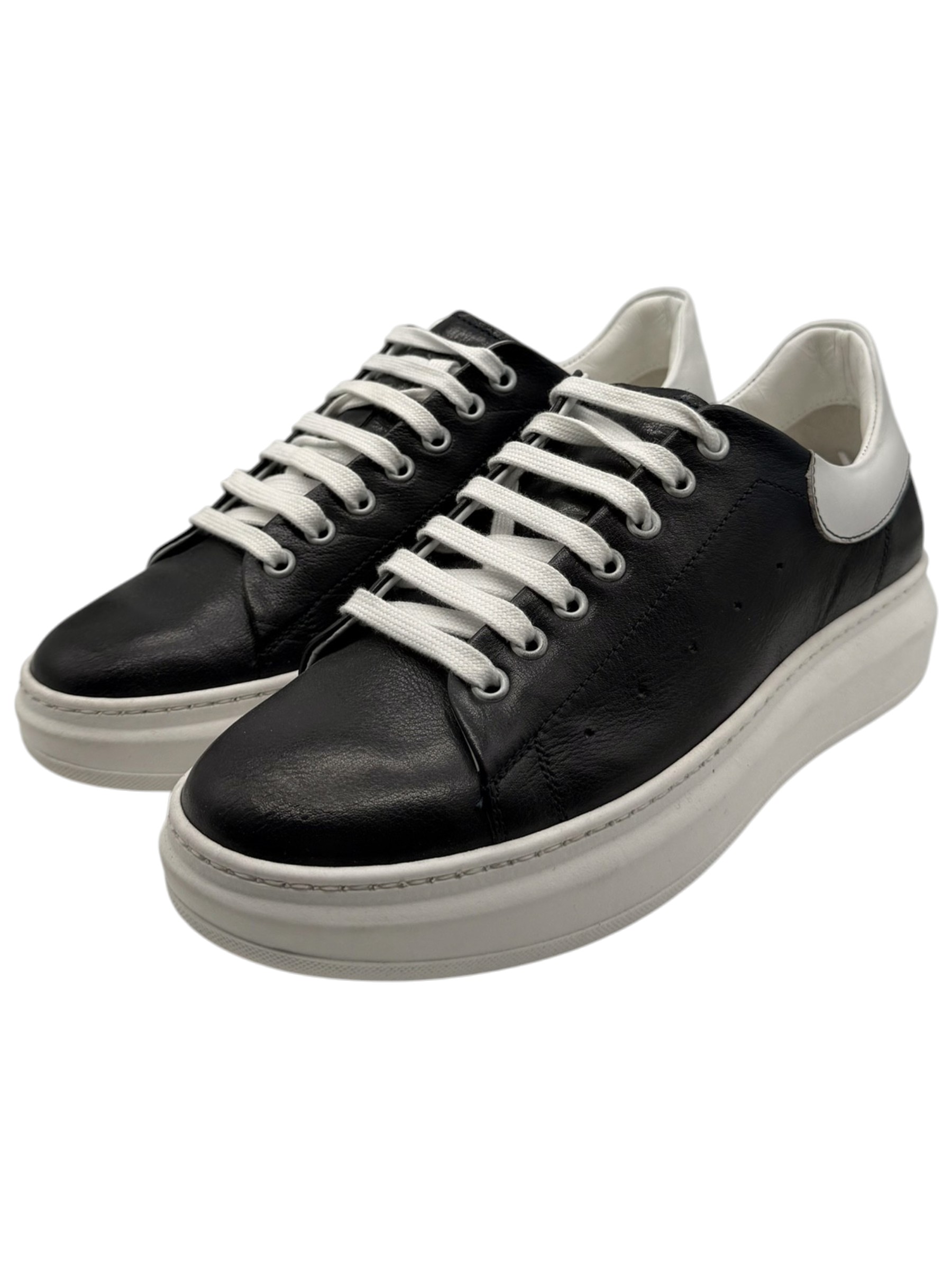 Franco Fedele - Sneakers uomo in pelle blu scuro