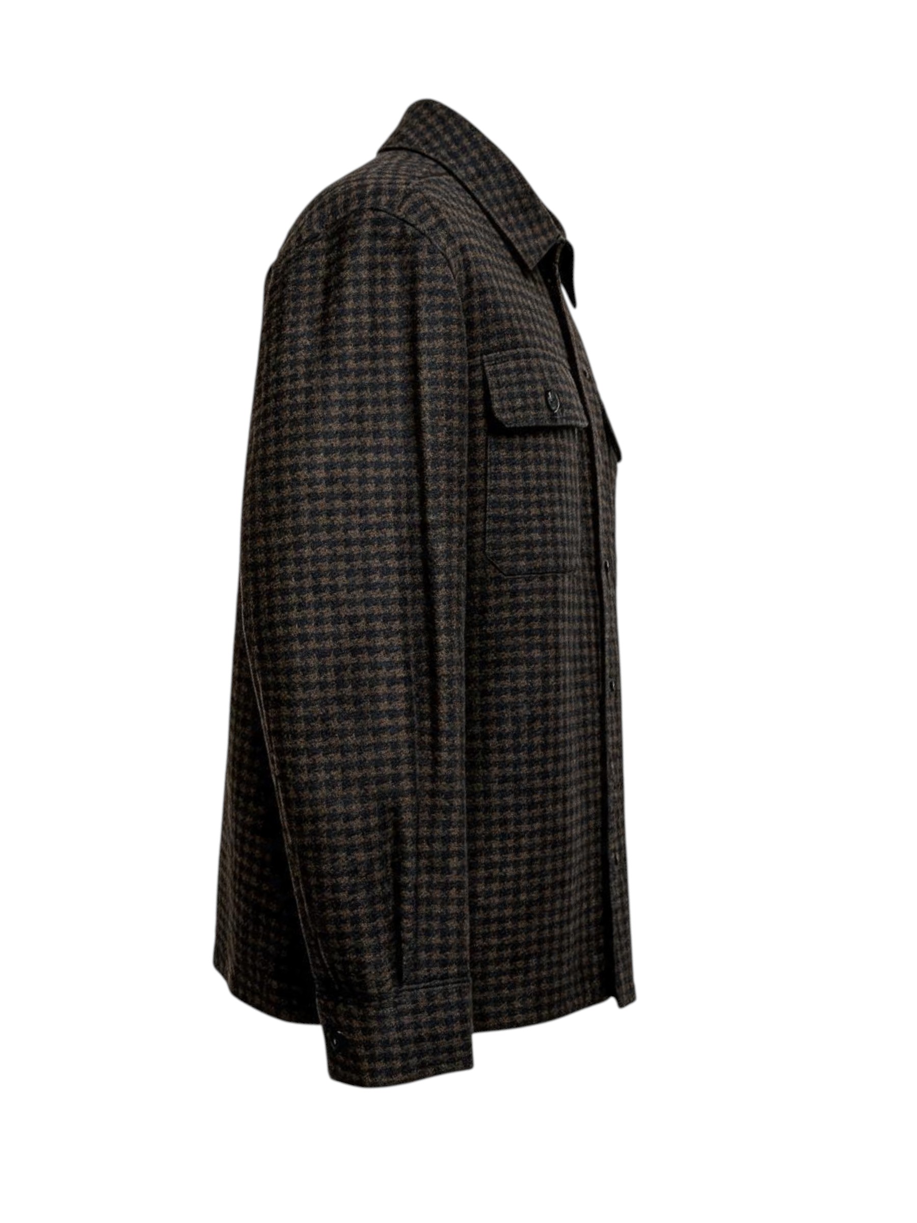 Raphael - Overshirt uomo in misto lana fantasia Pied-de-poule - immagine 2