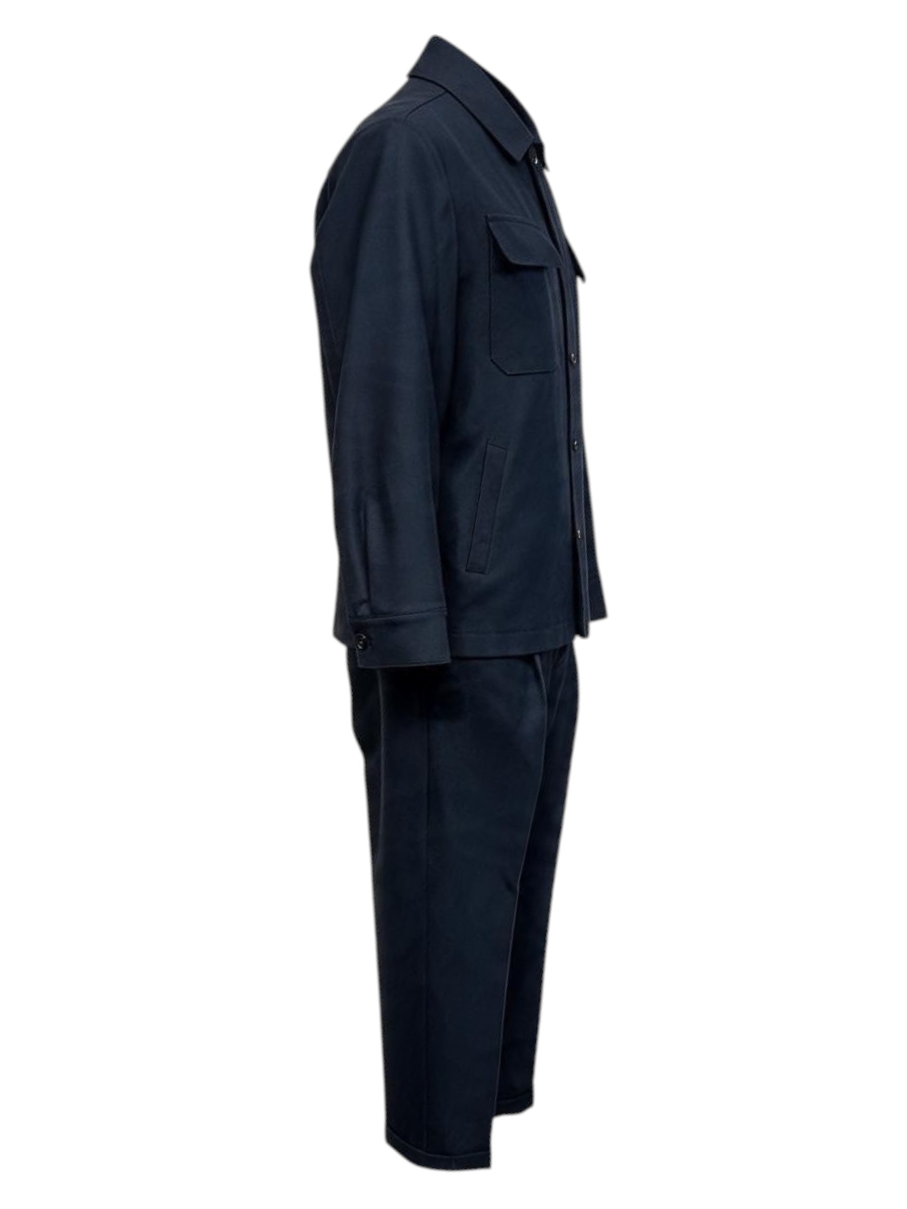 Raphael - Abito uomo giacca overshirt con bottoni e pantalone blu - immagine 2