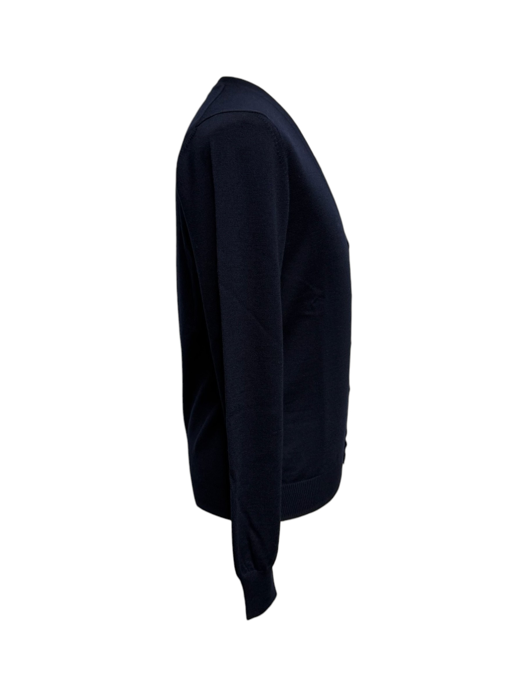Gran Sasso - Cardigan uomo in Lana Merinos blu navy - immagine 2