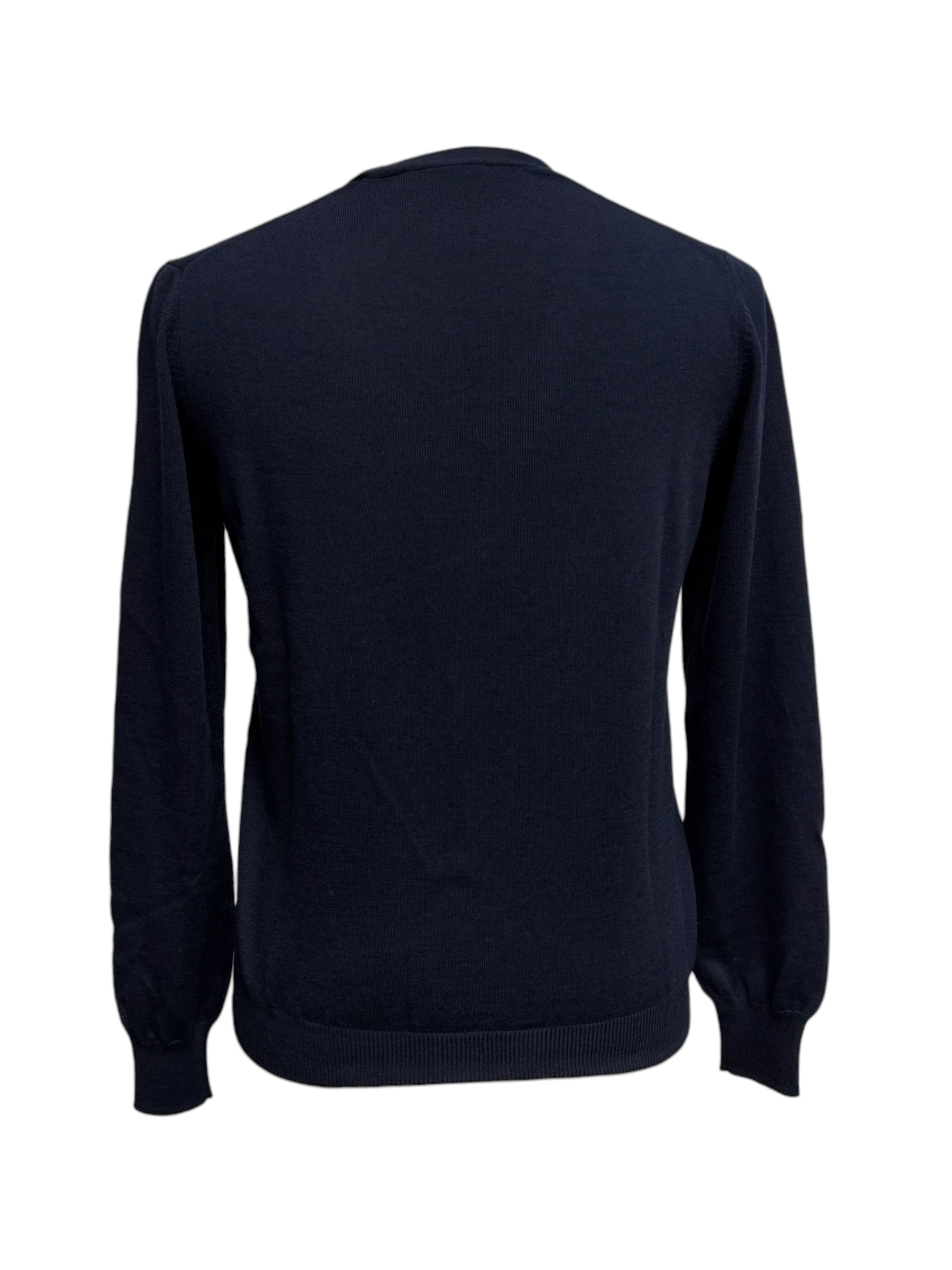 Gran Sasso - Cardigan uomo in Lana Merinos blu navy - immagine 3