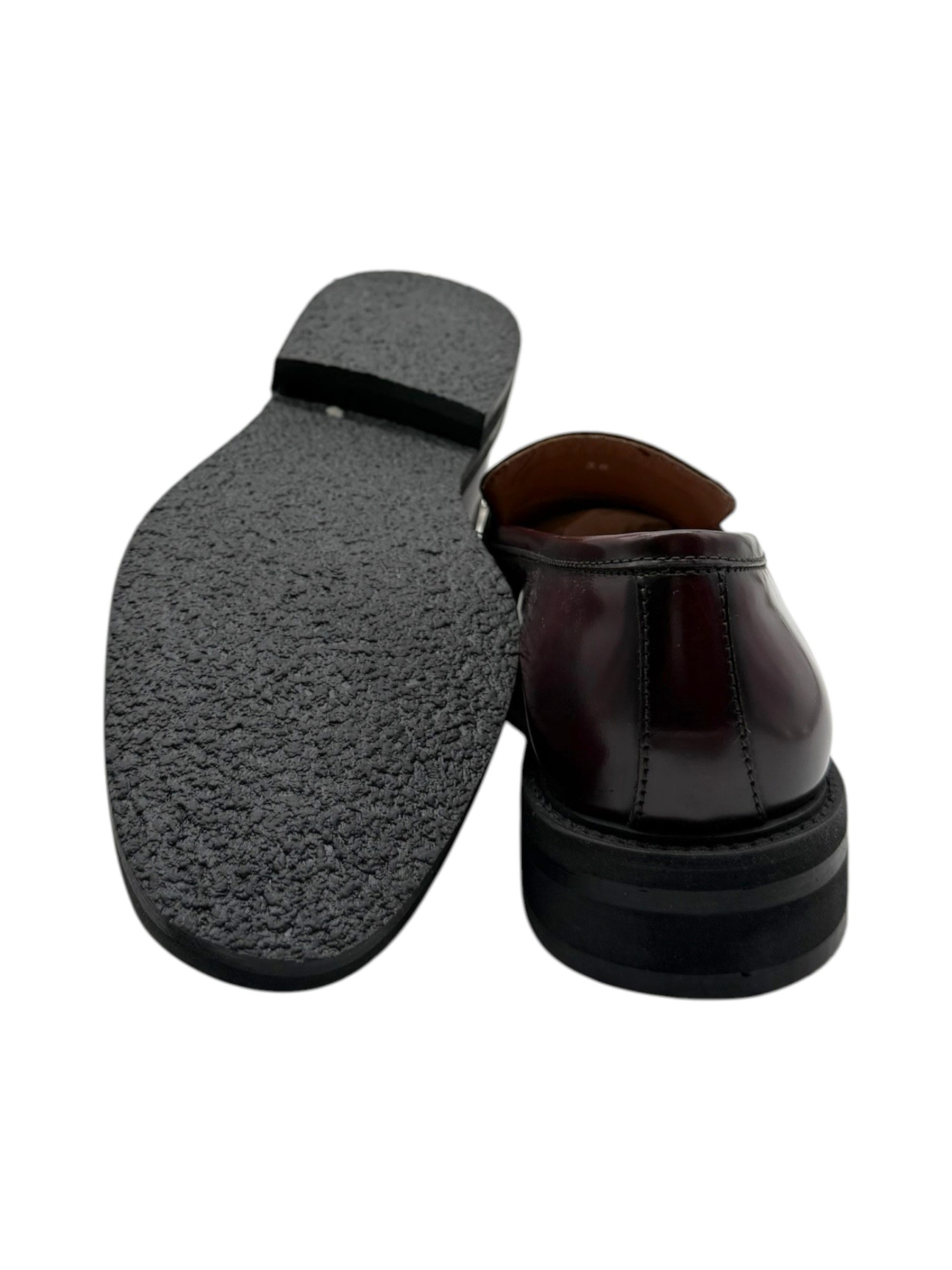 Pollini - Mocassini Penny Loafer donna in pelle burgundy - 38 - immagine 4
